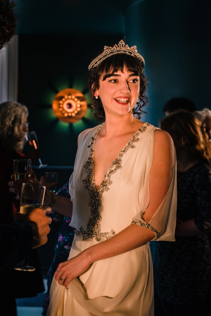 bride in bar sun rooms stroud