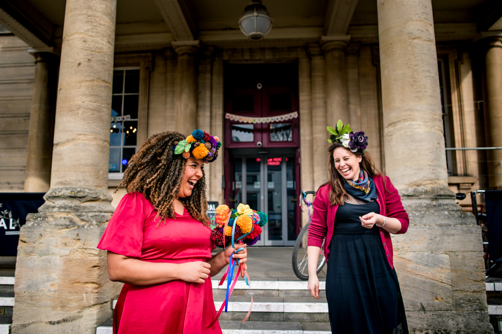 colourful alternative bride same sex wedding lgbtq 