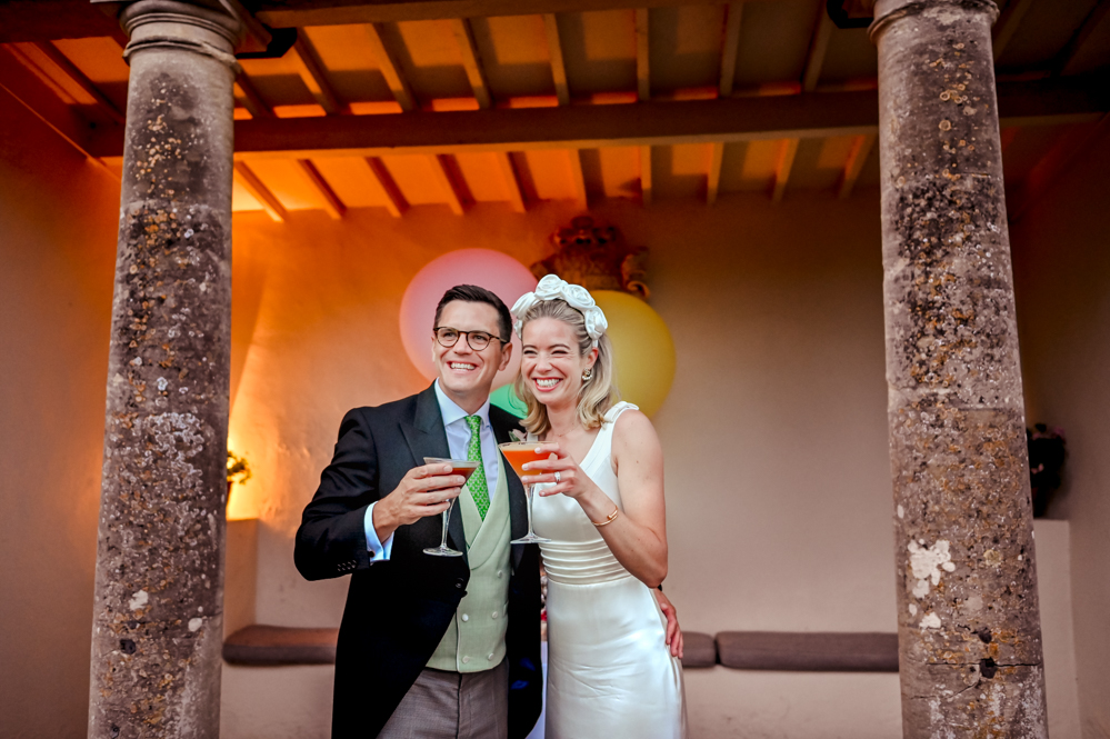 bride and groom bright colourful wedding photography