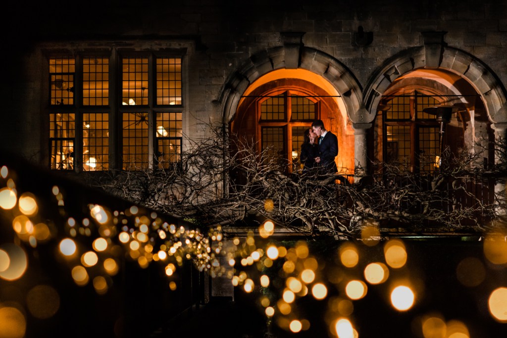 couple kissing wedding photography painswick hotel cotswolds