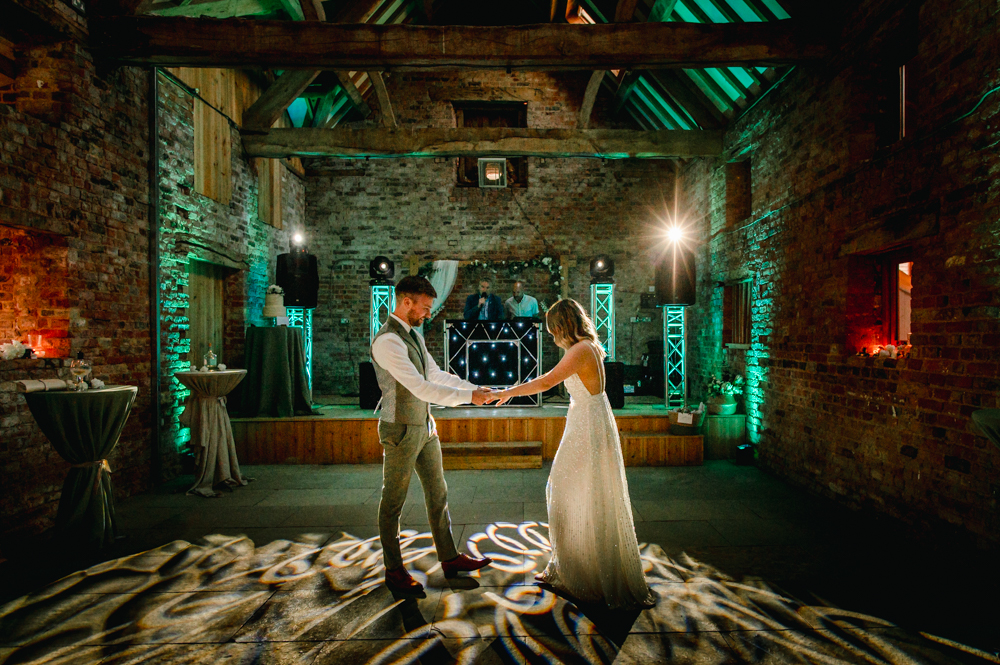 first dance bright colourful wedding photography