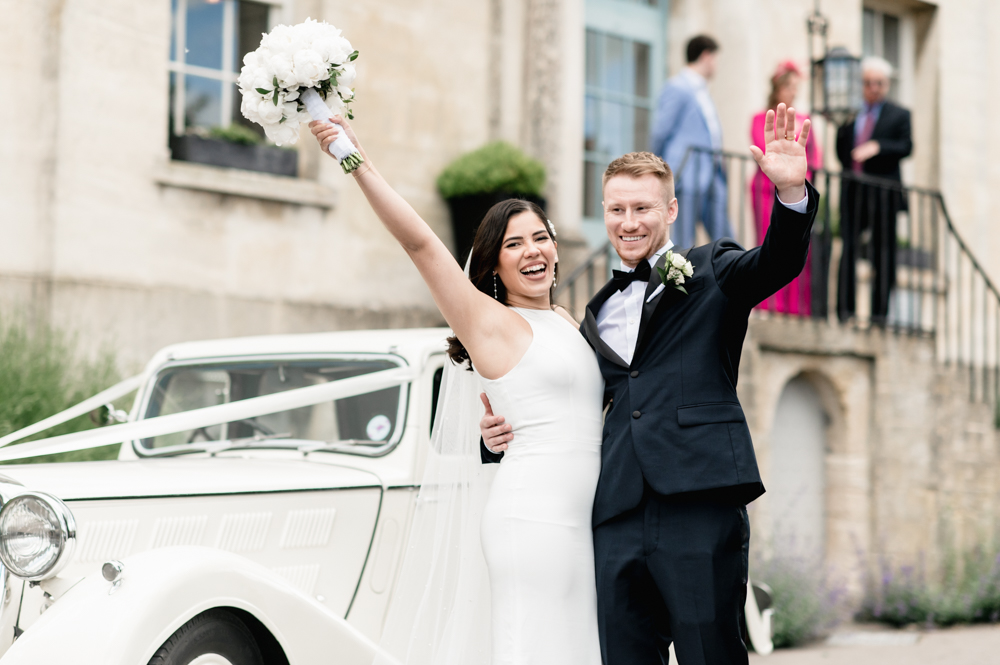 bride and groom cotswold wedding