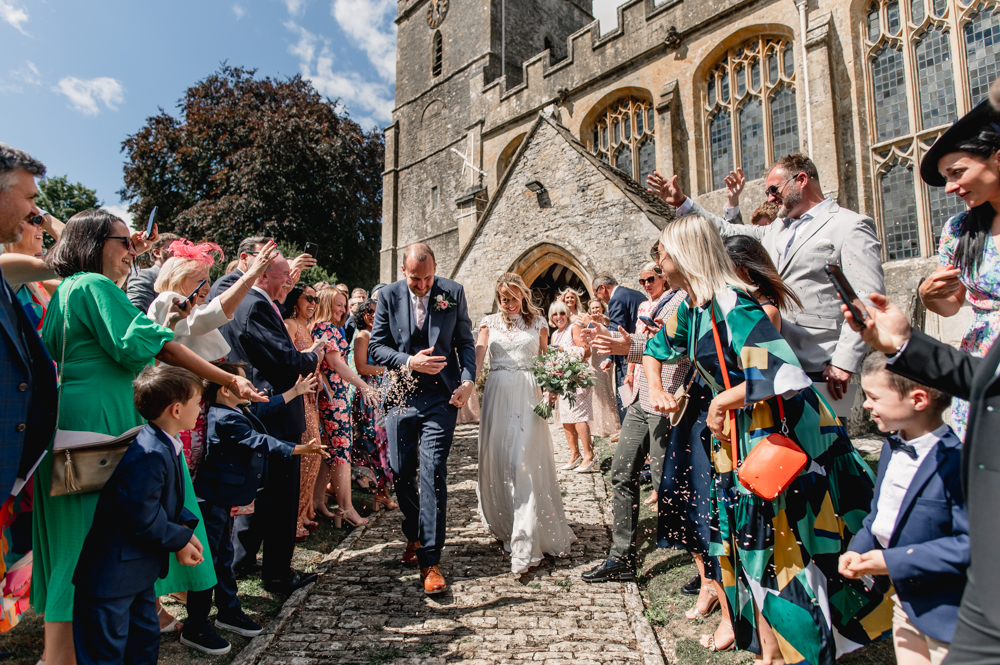 confetti st andrews church chedworth gloucestershire