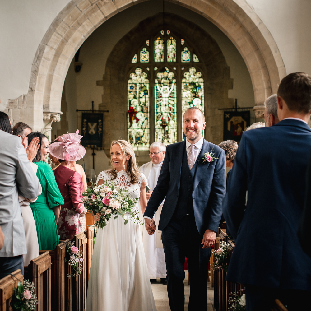 bride and groom church