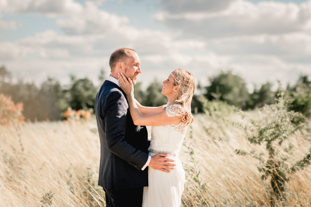 bride and groom light airy wedding photography