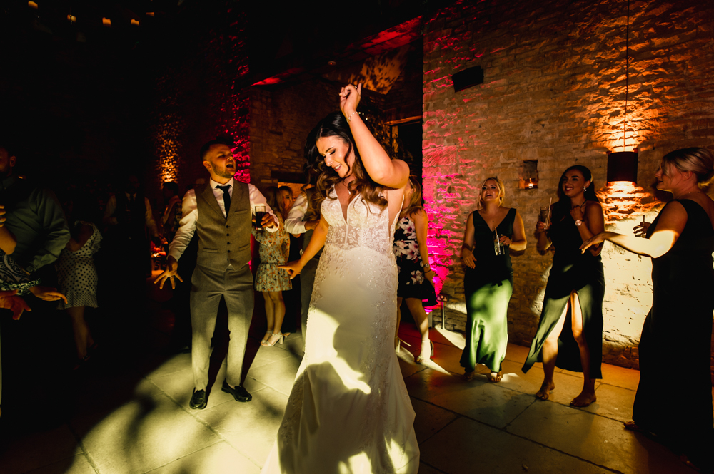 bride dancing old gore barn cotswolds