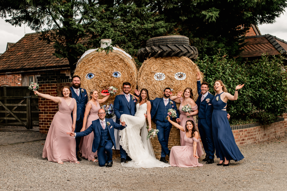 wedding hay bales