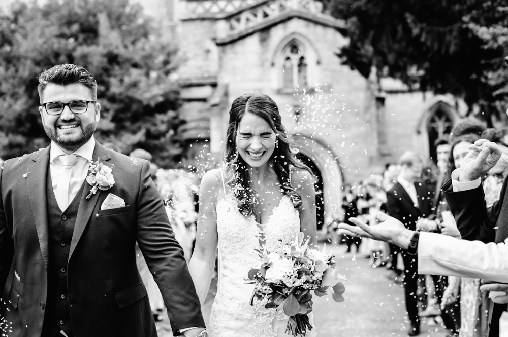 confetti church dursley cam wedding Gloucestershire