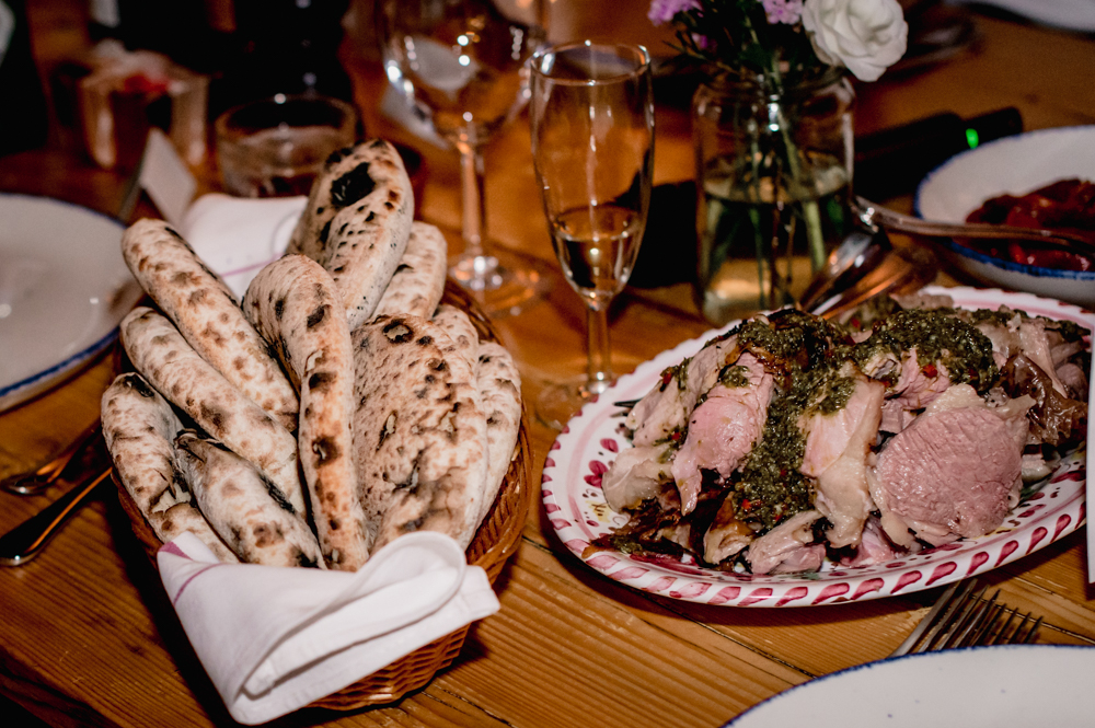 asado lamb wedding food old gore barn