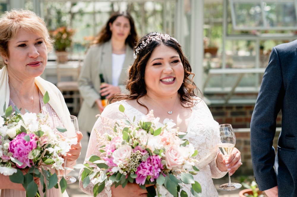 bride smiling le manoir