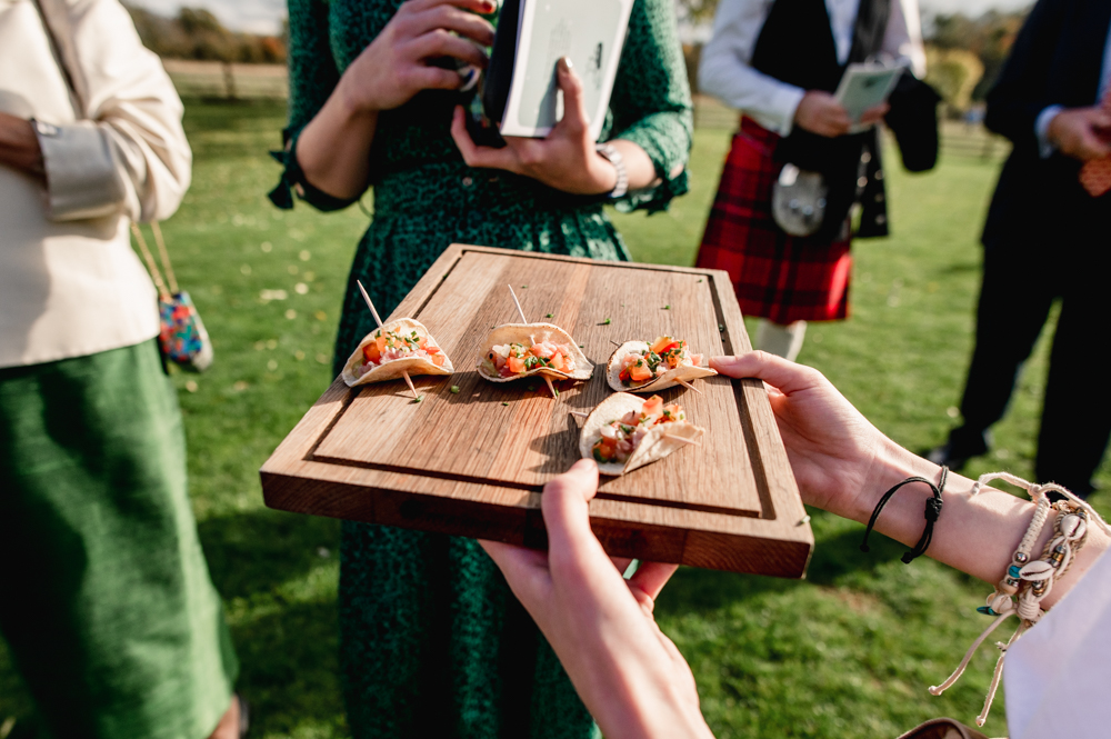 wedding canapes old gore barn