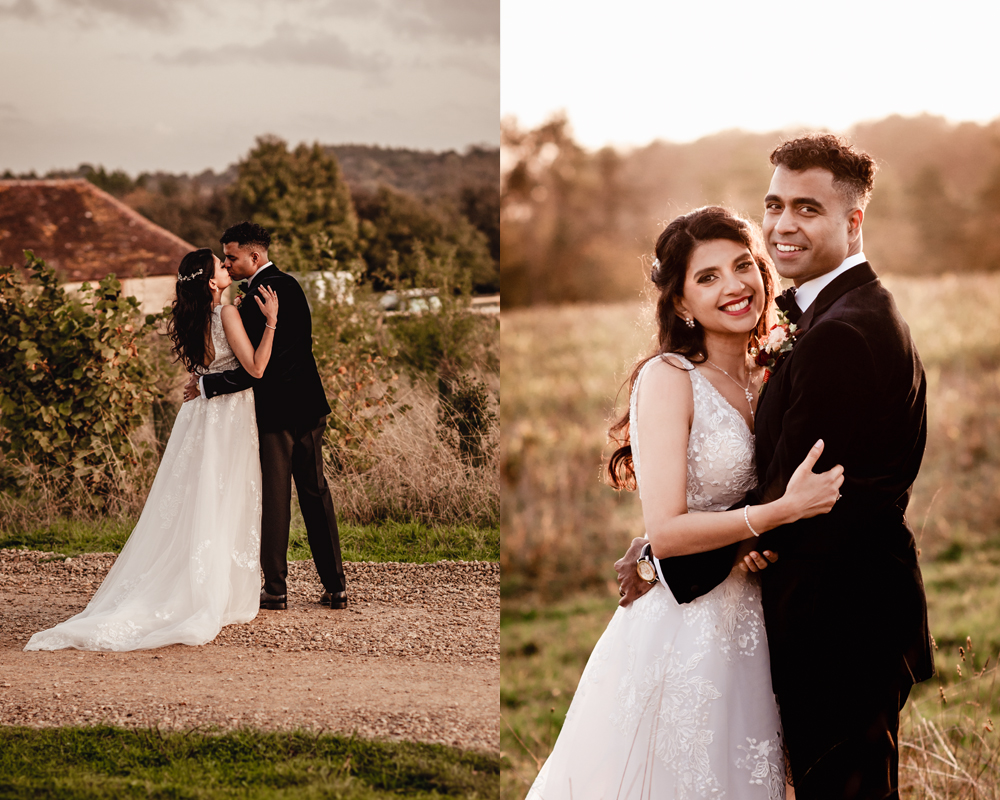 bride groom countryside wedding uk