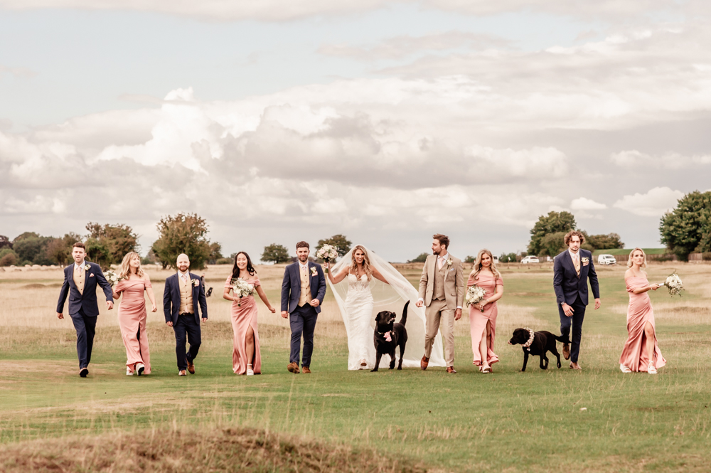 countryside wedding bridesmaids groomsmen