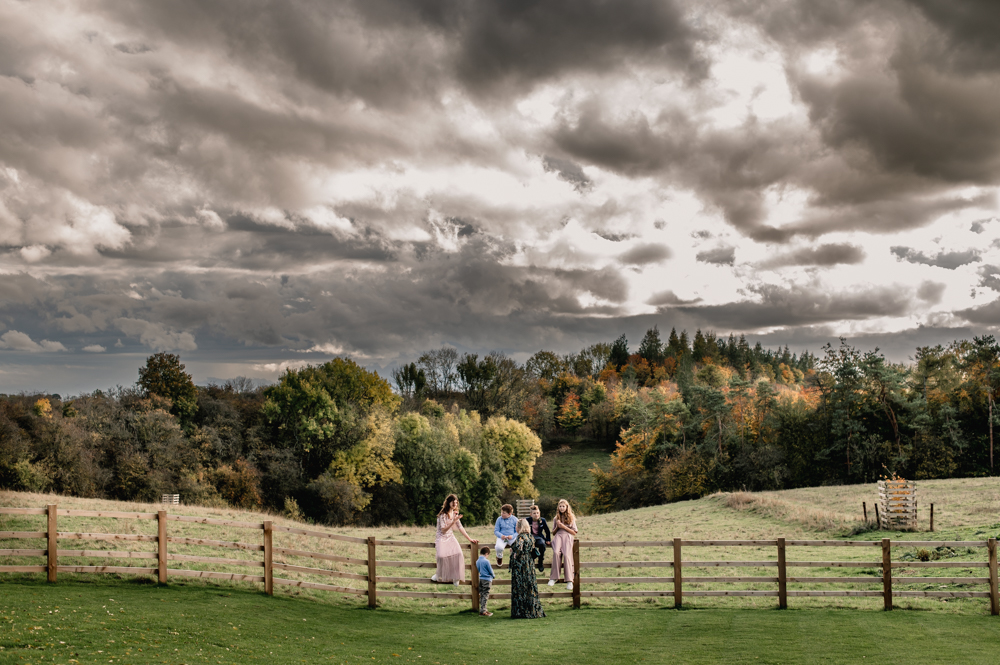 countryside wedding dramatic sky
