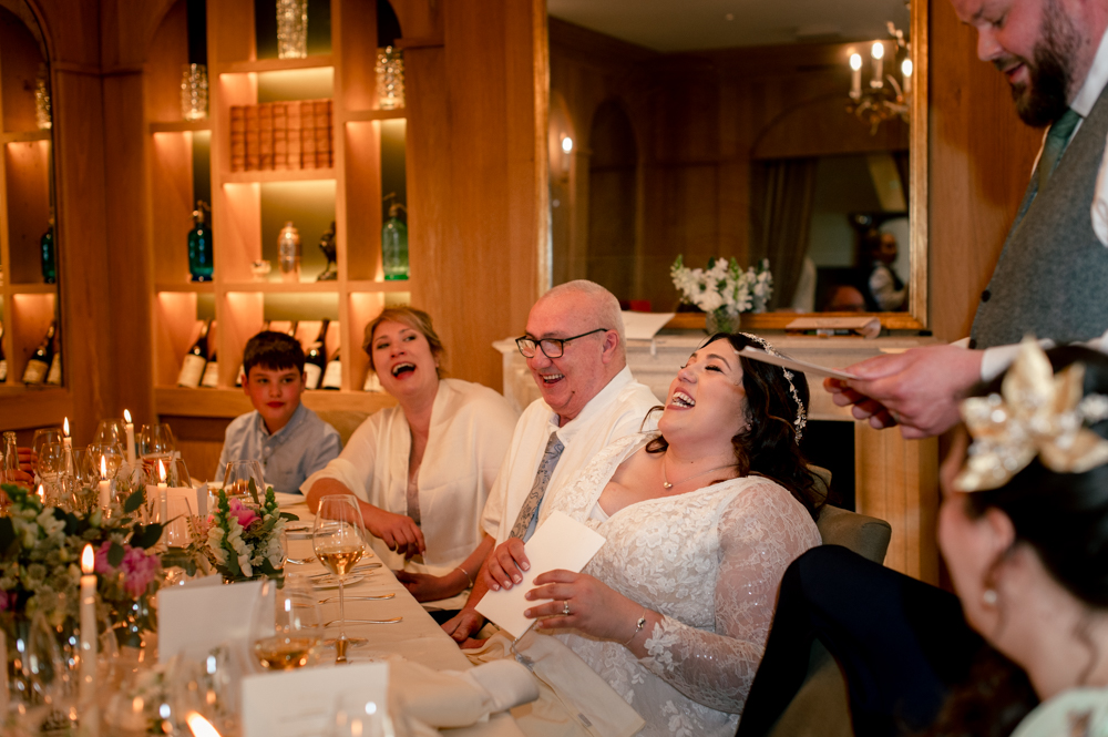 bride laughing natural wedding photos