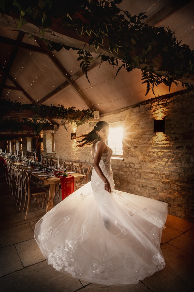 bride spinning fine art wedding photography 