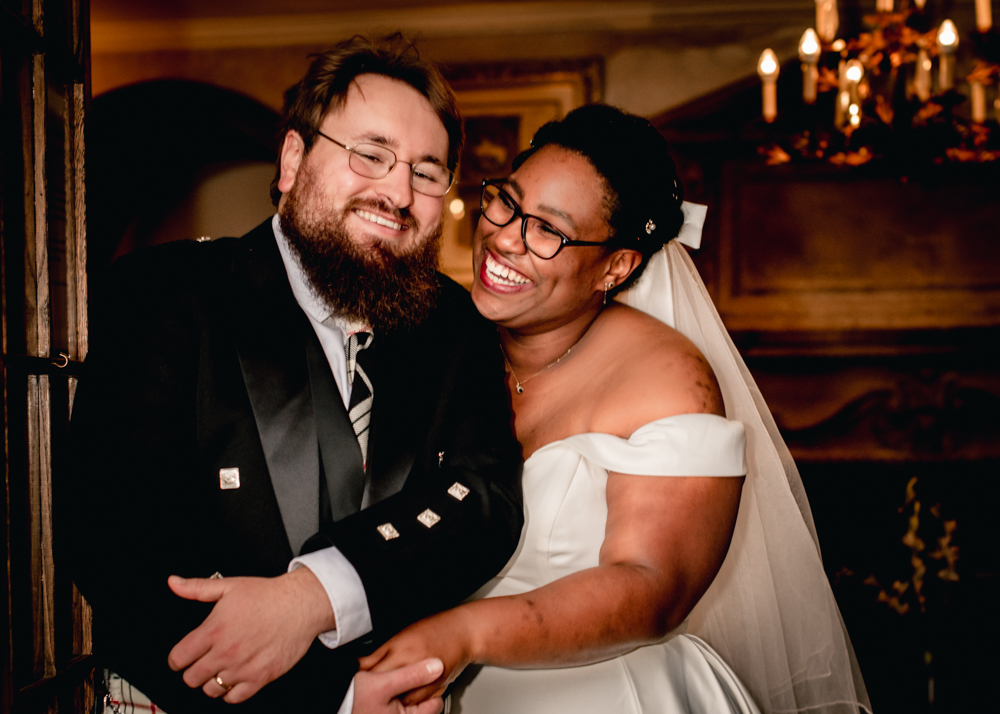 bride and groom happy natural wedding photography