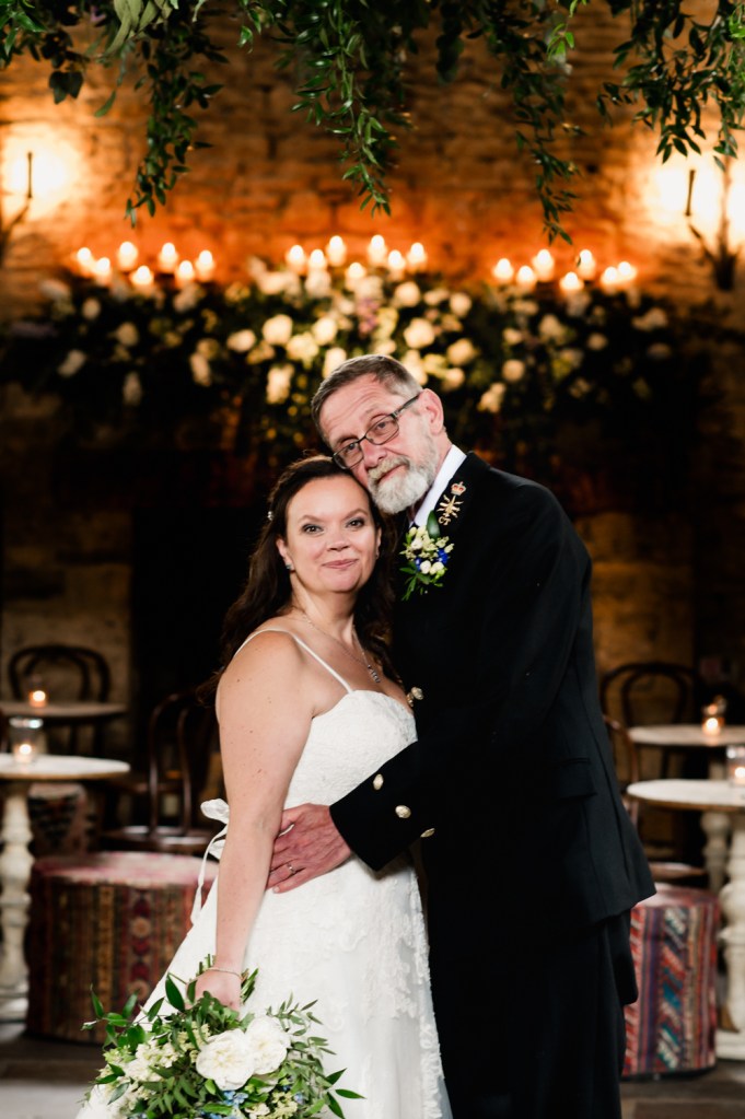 bride and groom mature couple