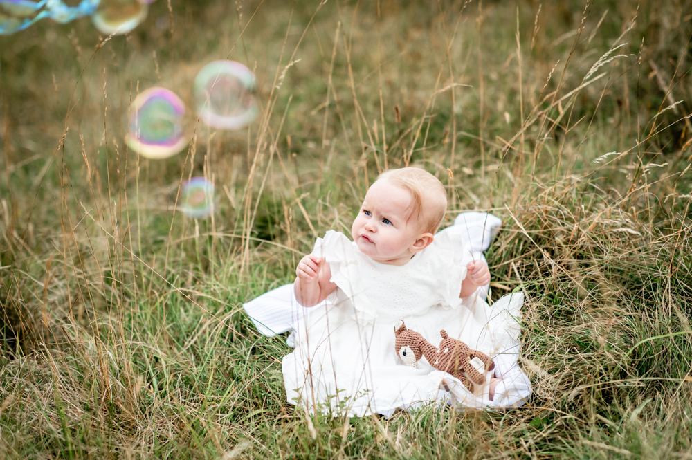 baby with bubbles