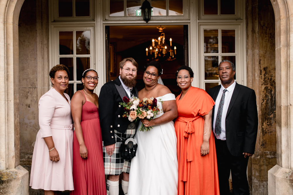 family shots wedding autumn colours