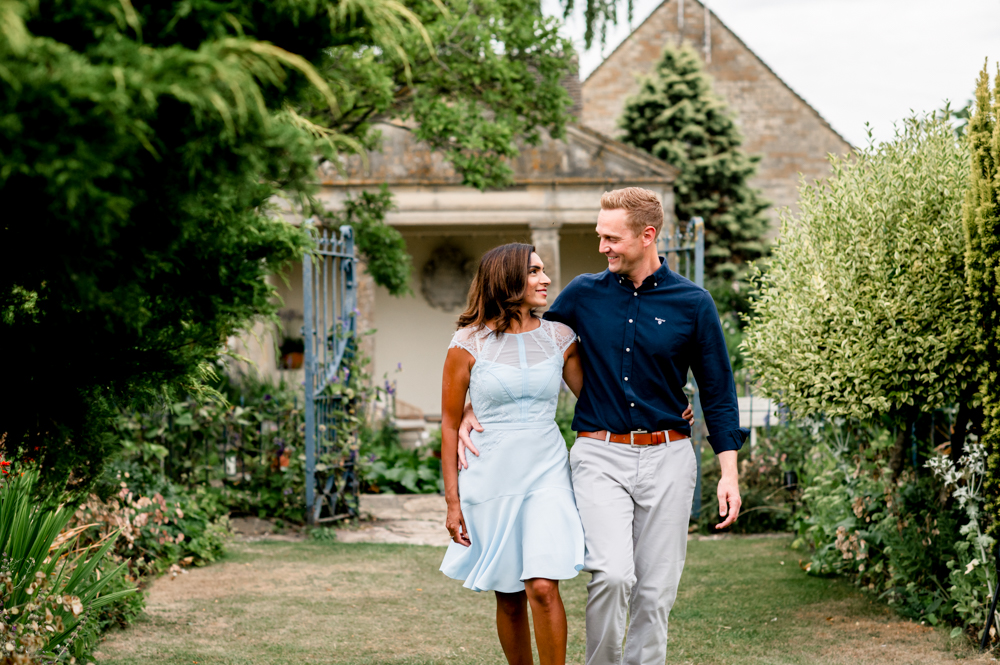 couple walking barnsley house hotel cotswolds