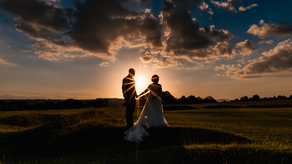 sunset love wedding cotswolds