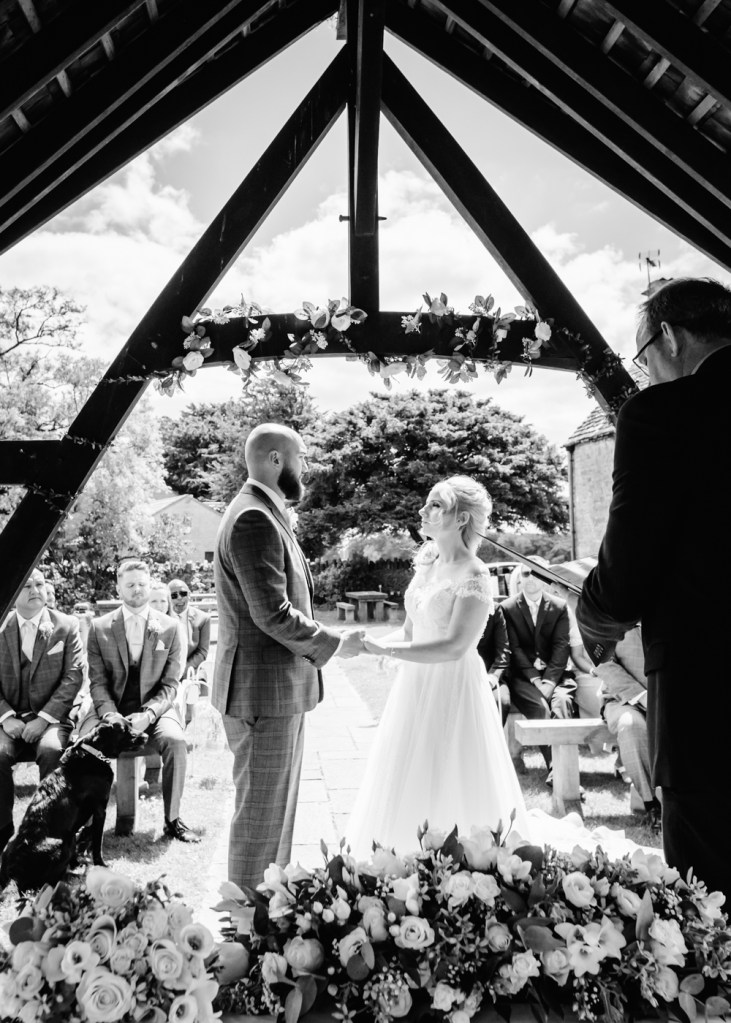 old lodge outside garden ceremony