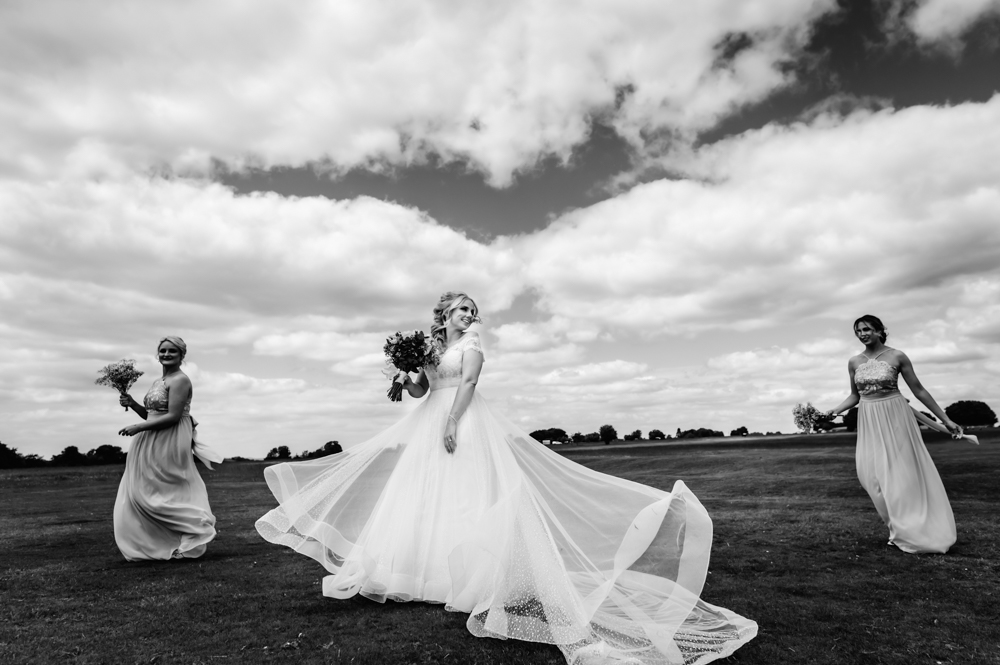 bride and bridesmaids