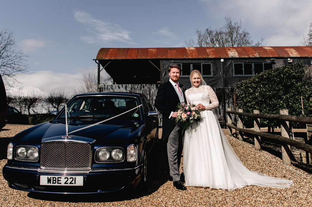 crips barn wedding car