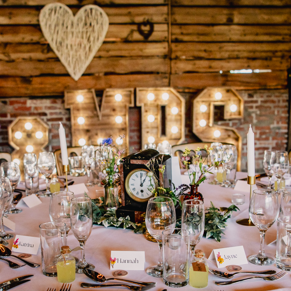 wedding clock decor vintage