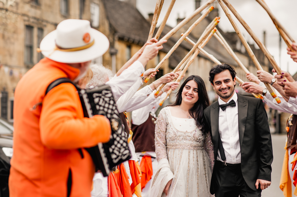 colourful wedding photography cotswolds asian