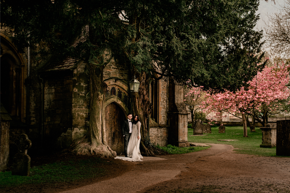 dramatic engagement photo shoot