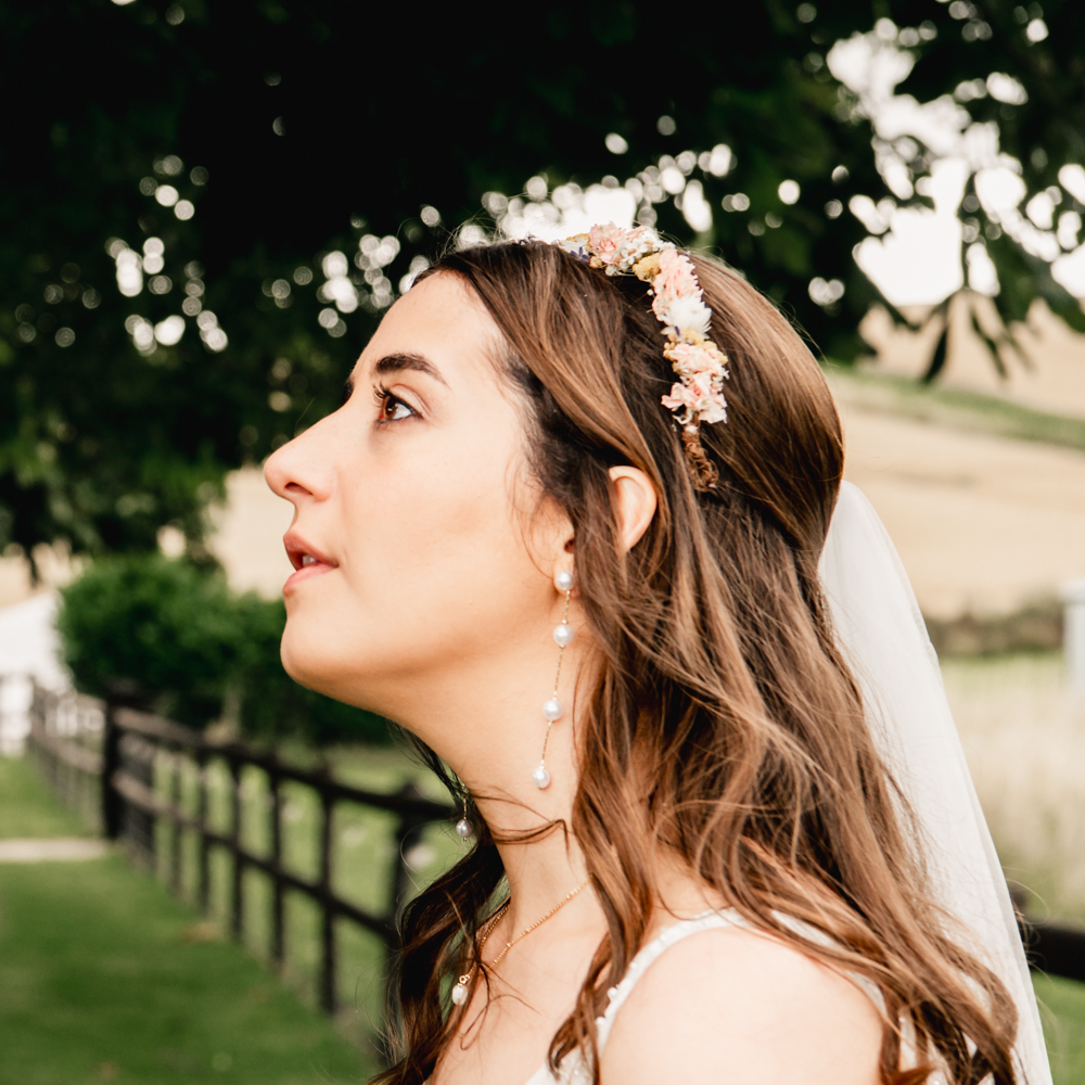 record cover portrait bride romantic boho