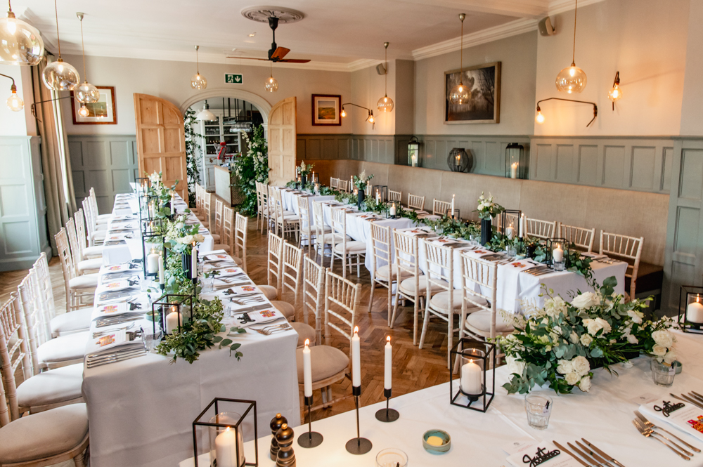 painswick hotel wedding tables gloucestershire 