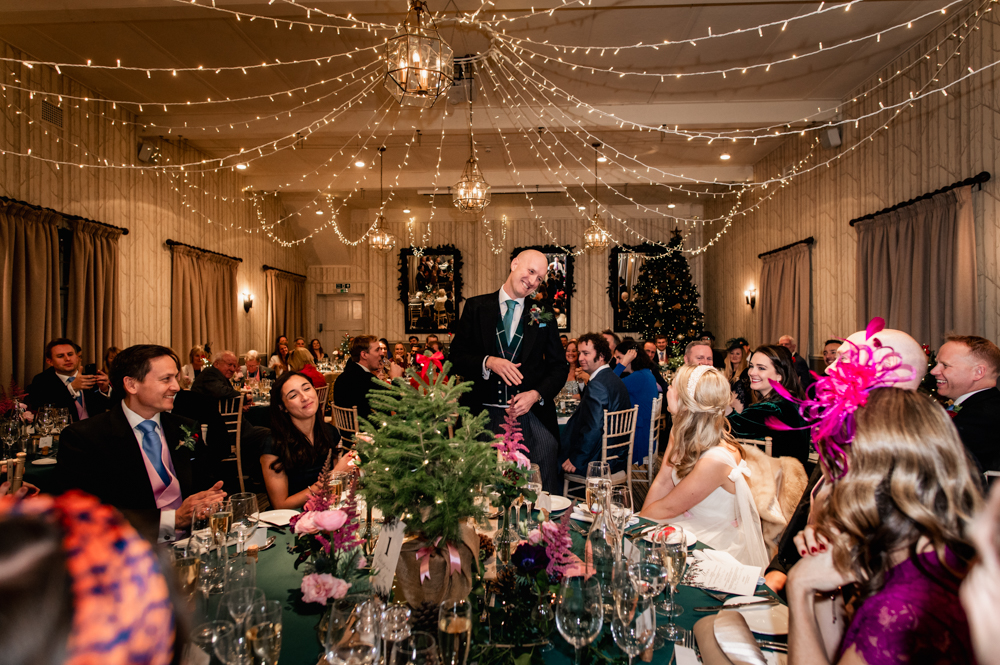 speeches hare and hounds westonbirt christmas wedding