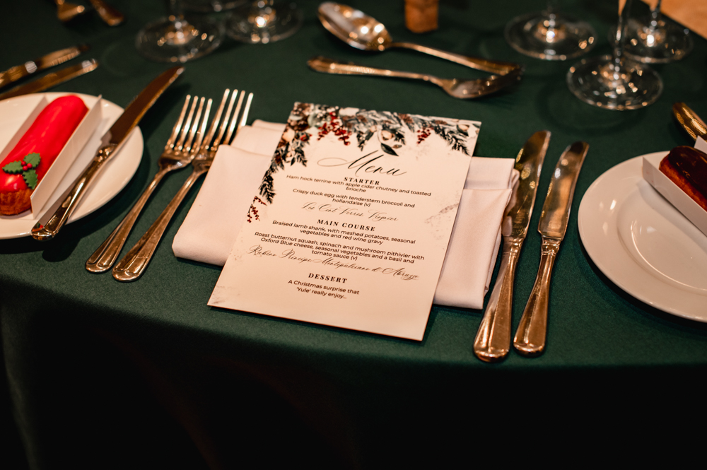 hare and hounds menu westonbirt christmas wedding