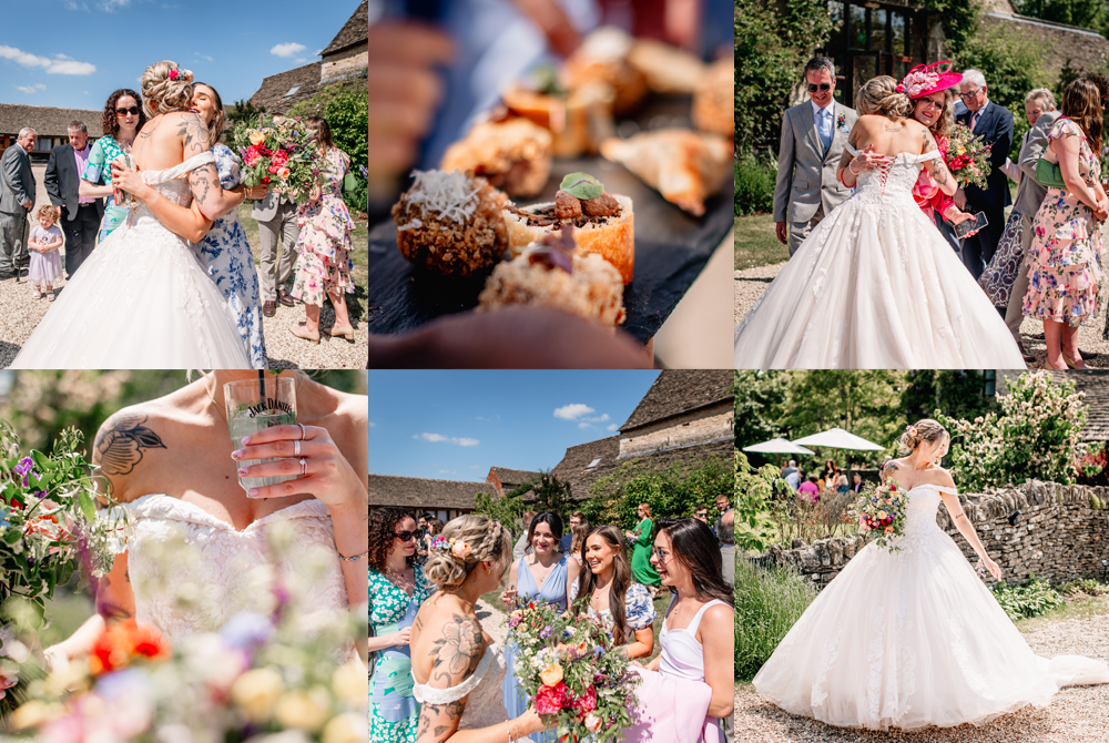 summer wedding great tythe barn cotswolds