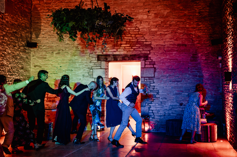 colourful wedding old gore barn gloucestershire