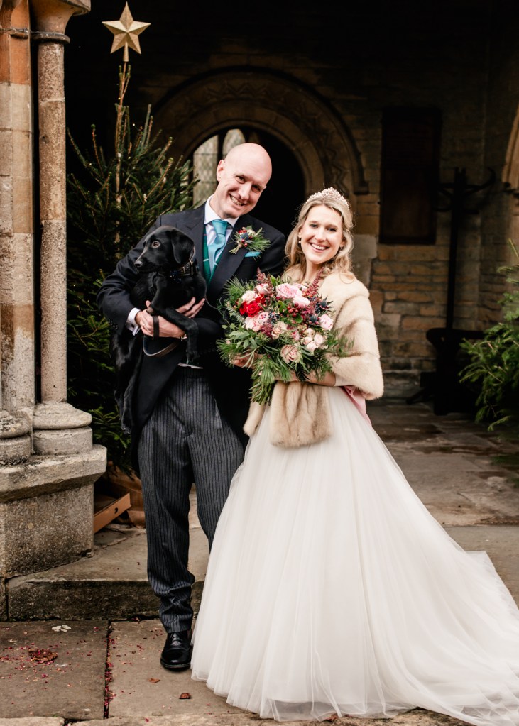 christmas wedding kemble church