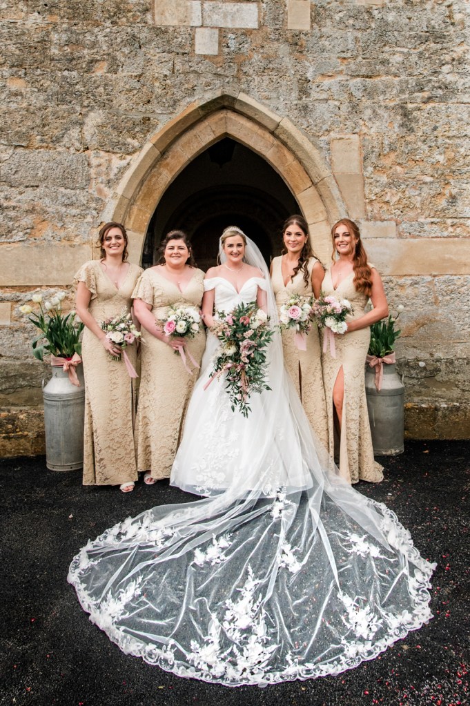 long veil bride cotswolds