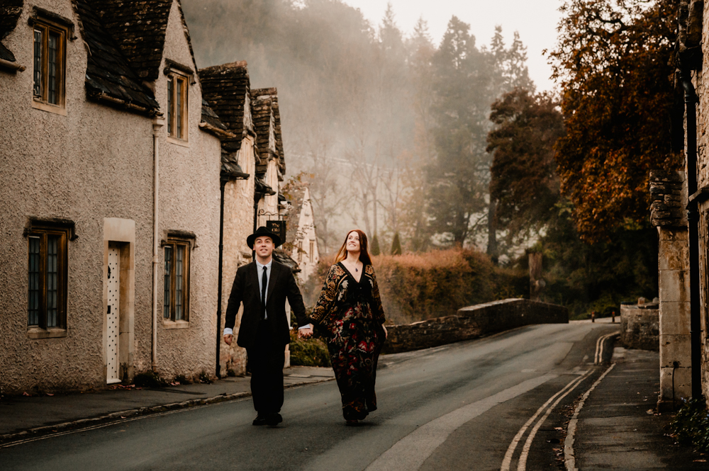 cinematic cotswolds couple photo shoot