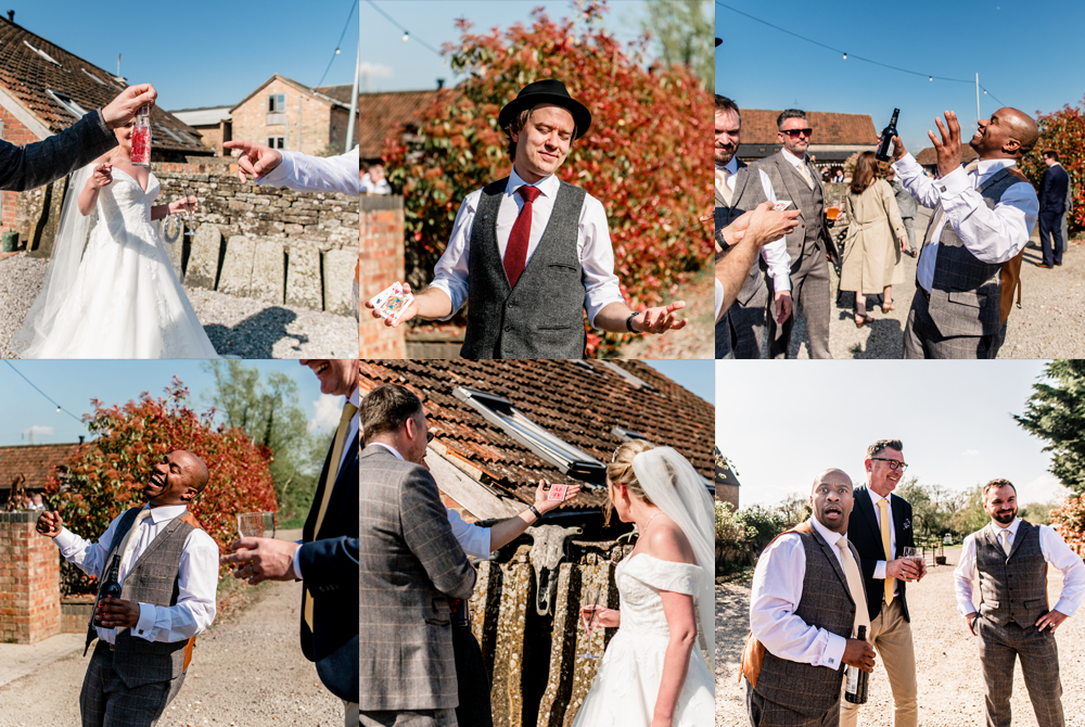 darren campbell wedding magician milton end farm 