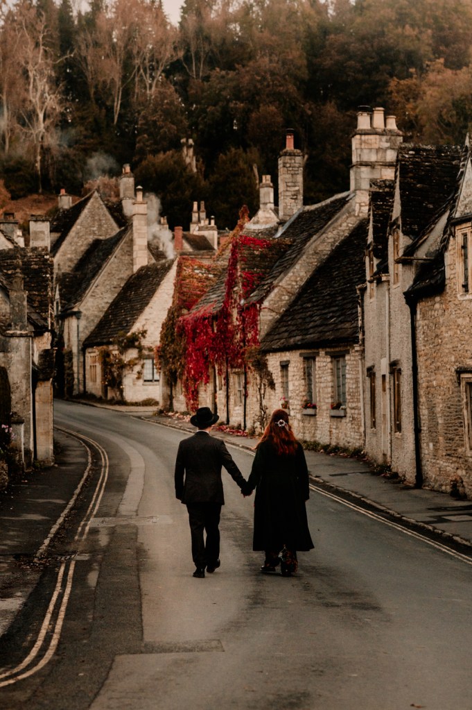 couple engagement photo shoot atmospheric