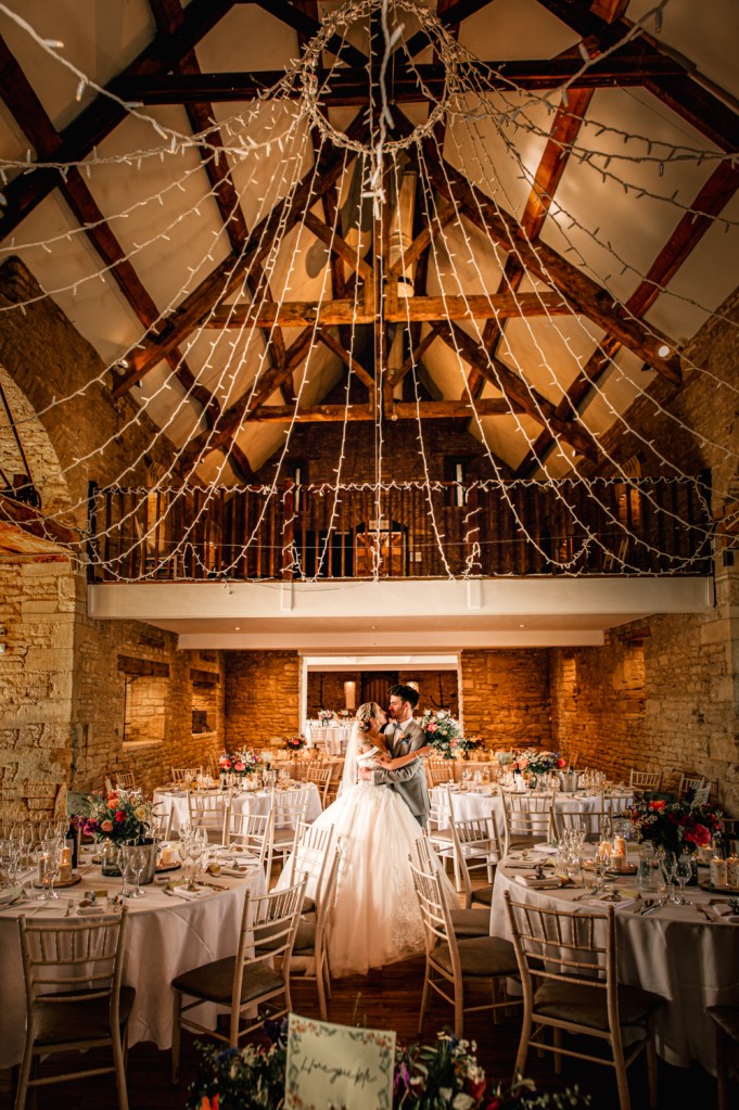 bride and groom rustic barn wedding