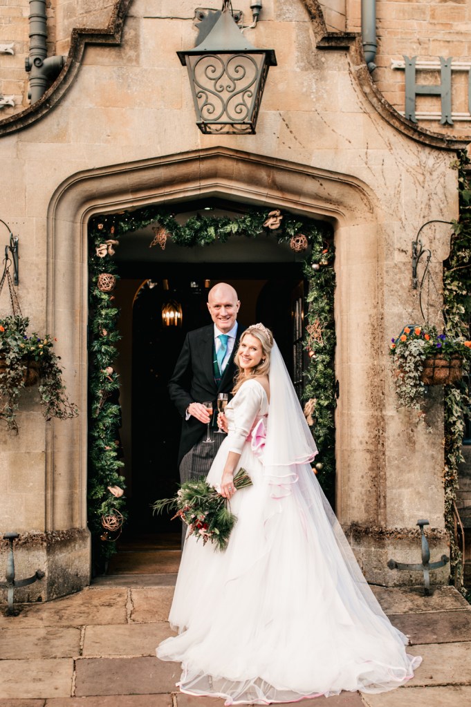 bride and groom hare and hounds westonbirt wedding