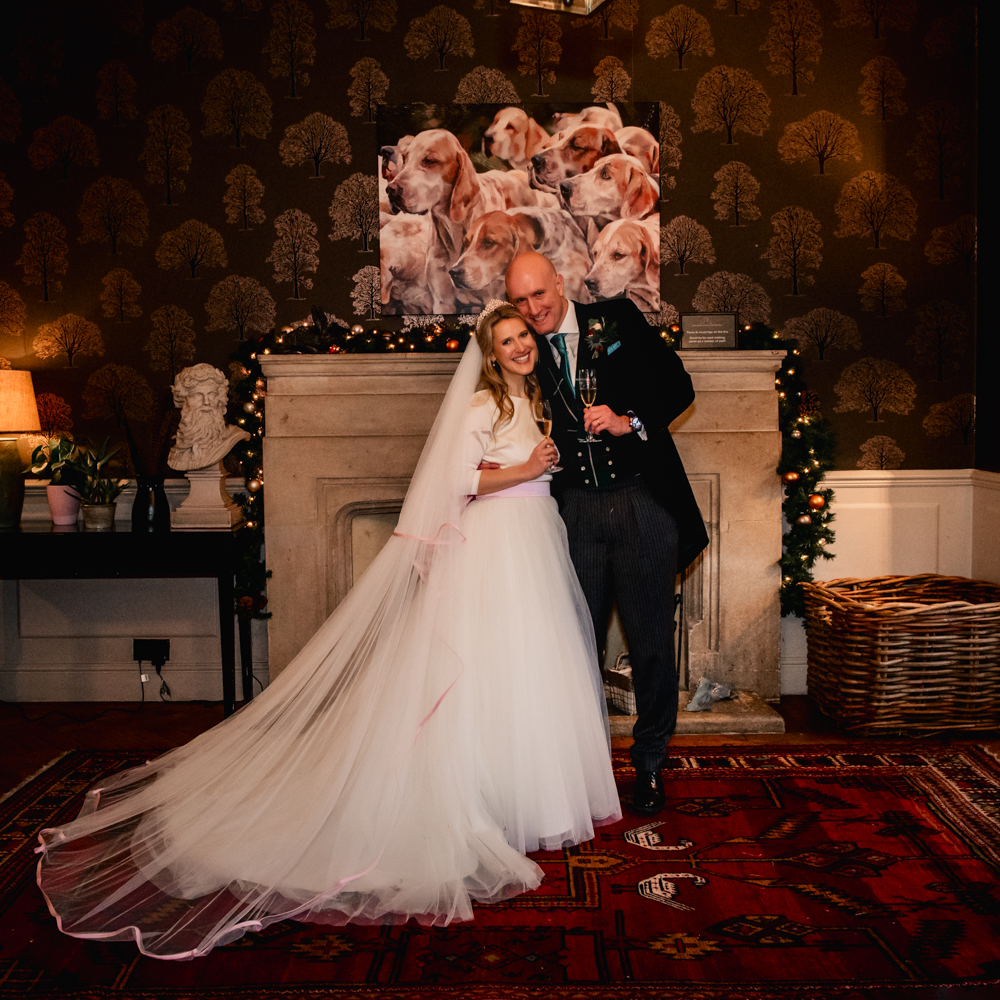 cosy winter wedding hare and hounds westonbirt tetbury