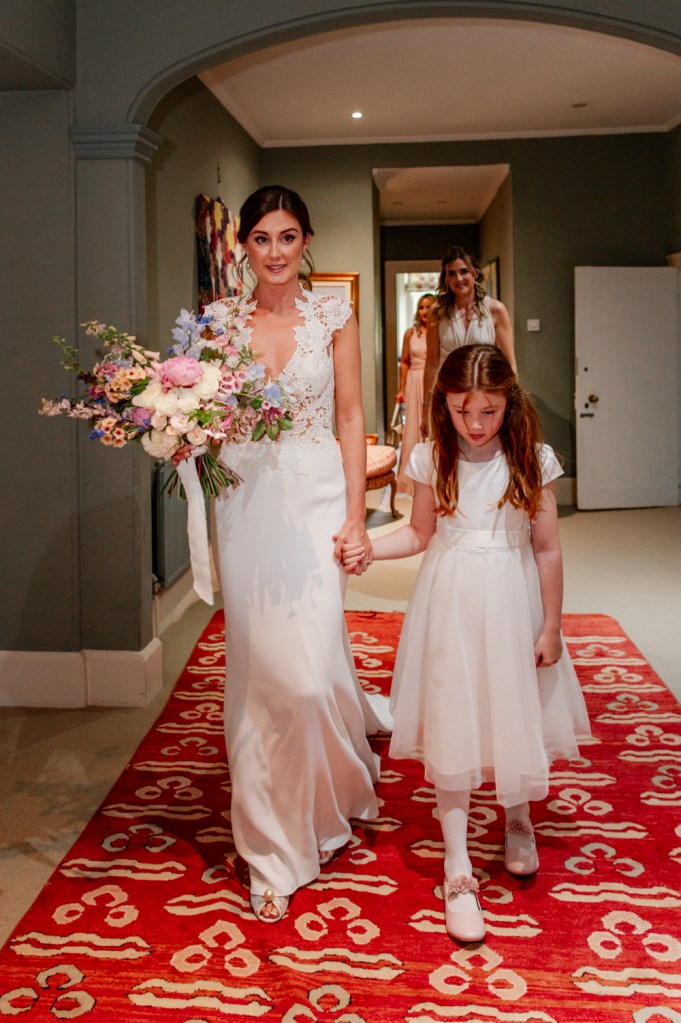 bride walking matara centre gloucestershire