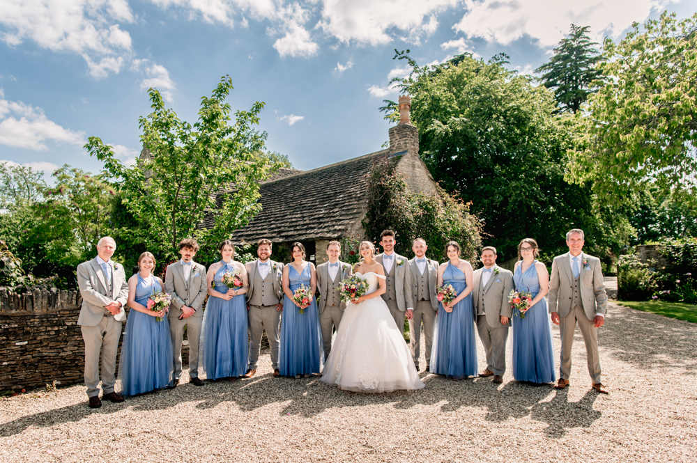 wedding bridesmaids groomsmen cotswolds