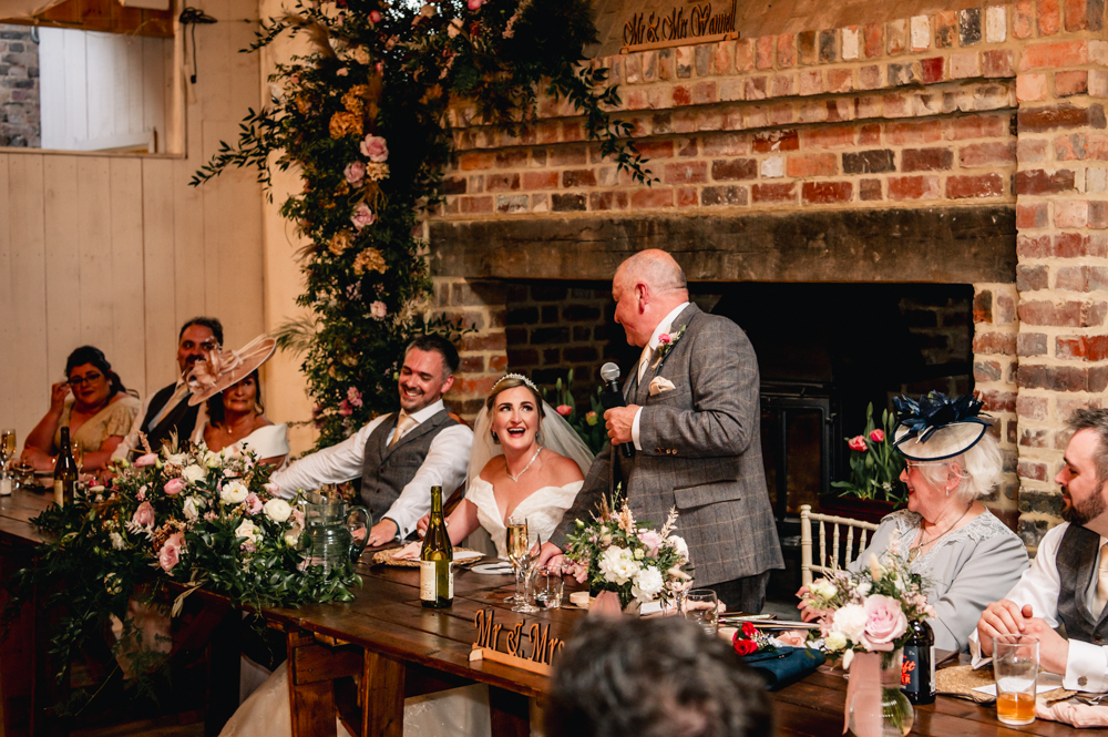 bride and dad wedding england