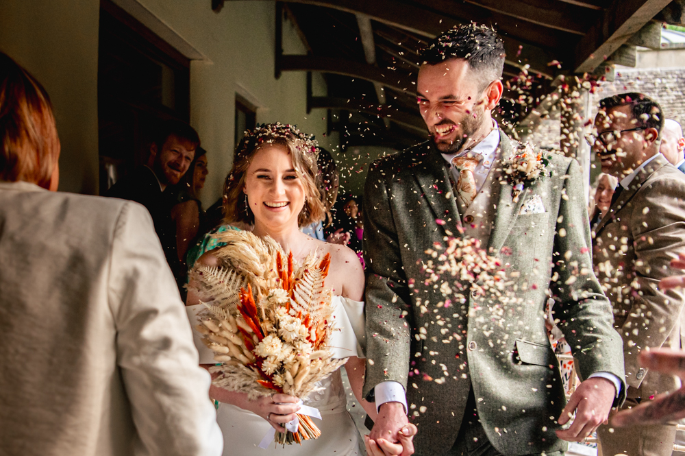 colourful confetti wedding 